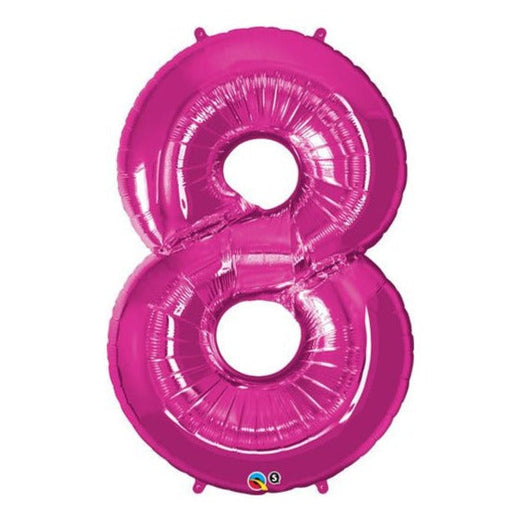 42'' Shape Foil Number 8 - Magenta (Qualatex)