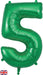 34" Number 5 Green