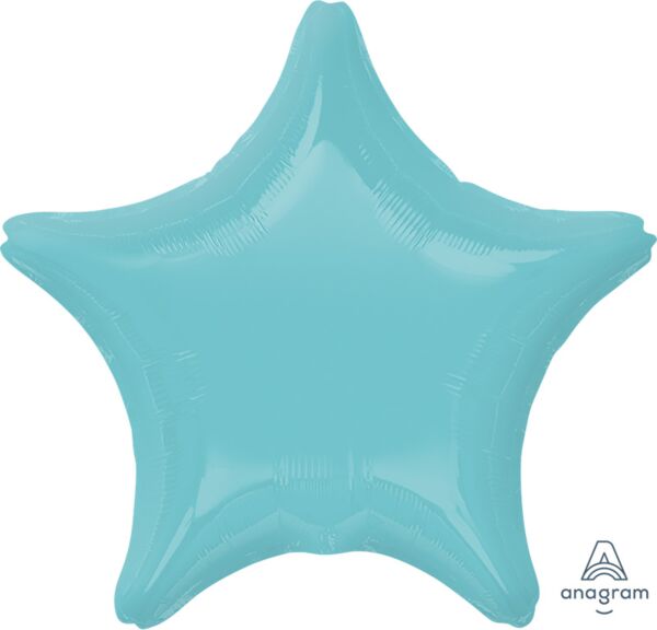 19 Inch Star Robin Egg Blue Plain Foil (Flat)