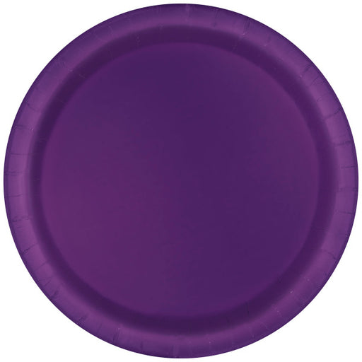 Deep Purple Solid Round 9" Dinner Plates, 8pk