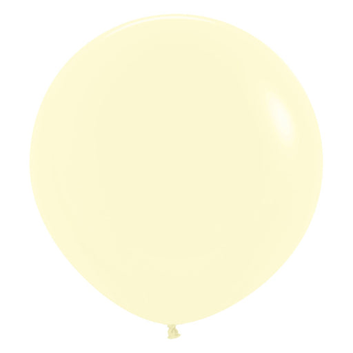 Love Partying 24 Inch (3pk) Pastel Matte Yellow Balloons