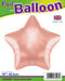 19'' Packaged Rose Gold Star Foil Balloon