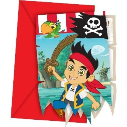 Invitations & Envelopes Jake/Neverland Pirates (6pk)