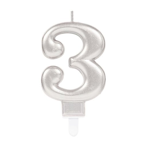 Silver Metallic Finish Candles #3