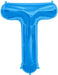 34'' Super Shape Foil Letter T - Blue