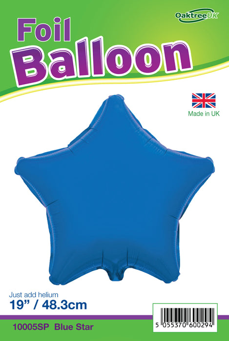 19'' Packaged Star Royal Blue Foil Balloon