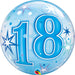 22'' Bubble 18 Blue Starburst Sparkle