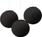 Black Paper Lantern Garland 3.65M 20Cm 3pk