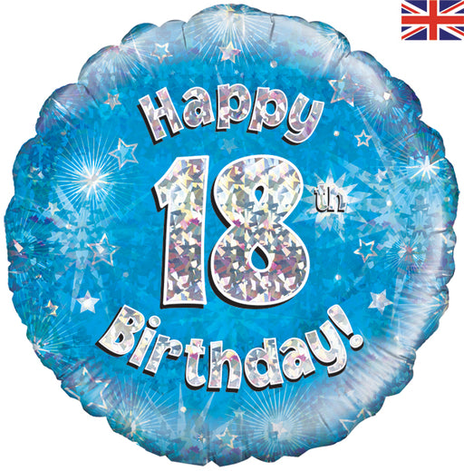 18'' Foil Happy 18th Birthday Blue