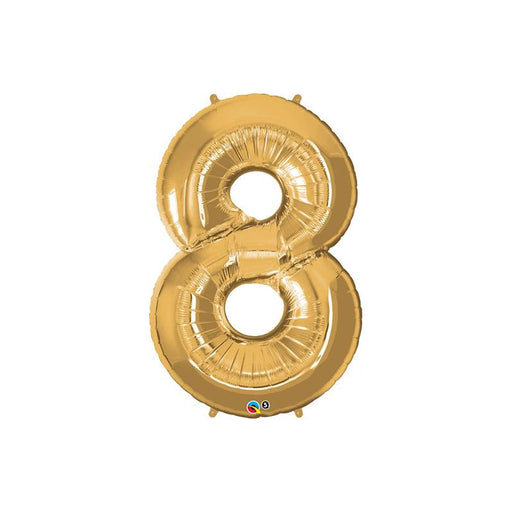 34'' Shape Foil Number 8 - Gold (Qualatex)
