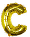 Gold Letter C Foil Balloon 16"