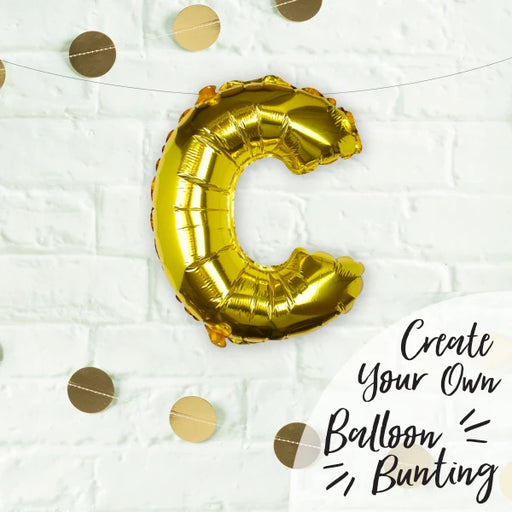 Gold Letter C Foil Balloon 16"