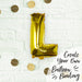 Gold Letter L Foil Balloon 16"