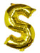 Gold Letter S Foil Balloon 16"