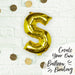 Gold Letter S Foil Balloon 16"