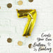 Gold Number 7 Foil Balloon 16"