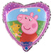 Grabo Foil Balloon Peppa Pig and Teddy Heart 18" Balloon
