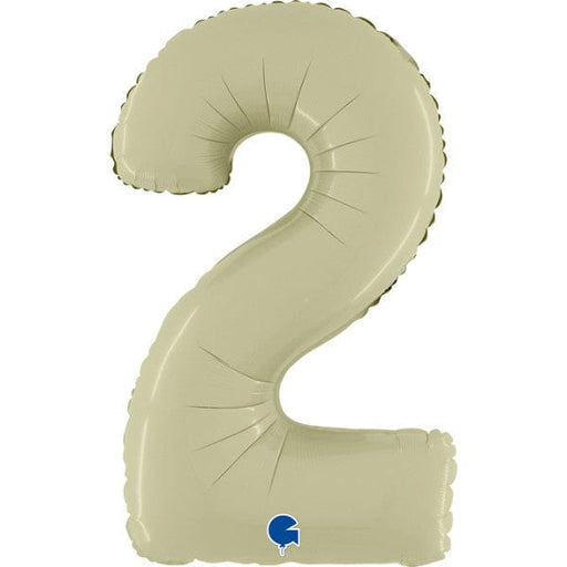 Grabo Foil Balloons Satin Olive Green Number 2 40''