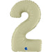 Grabo Foil Balloons Satin Olive Green Number 2 40''