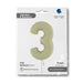 Grabo Foil Balloons Satin Olive Green Number 3 40''
