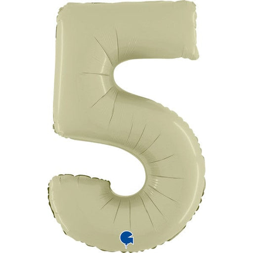 Grabo Foil Balloons Satin Olive Green Number 5 40''