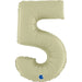 Grabo Foil Balloons Satin Olive Green Number 5 40''