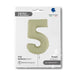 Grabo Foil Balloons Satin Olive Green Number 5 40''