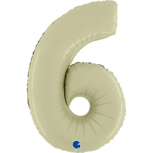 Grabo Foil Balloons Satin Olive Green Number 6 40''