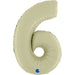 Grabo Foil Balloons Satin Olive Green Number 6 40''