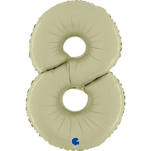 Grabo Foil Balloons Satin Olive Green Number 8 40''