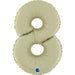 Grabo Foil Balloons Satin Olive Green Number 8 40''