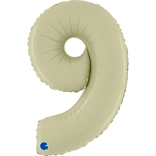 Grabo Foil Balloons Satin Olive Green Number 9 40''