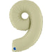 Grabo Foil Balloons Satin Olive Green Number 9 40''