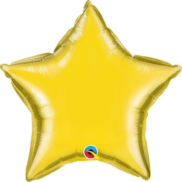 20 Inch Star Citrine Yellow Plain Foil (Flat)