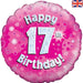 18'' Foil Happy 17th Birthday Pink