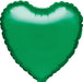 18'' Packaged Green Heart Foil Balloon