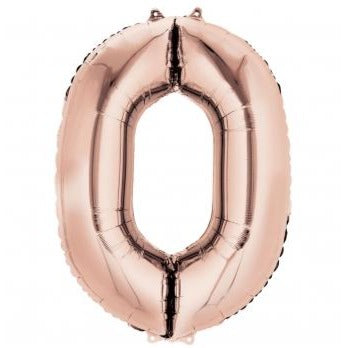 34'' Shape Foil Number 0 - Rose Gold (Anagram)