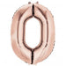 34'' Shape Foil Number 0 - Rose Gold (Anagram)
