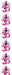 Hanging Cascade Decoration In Pink With The No 30