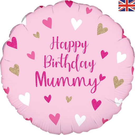 Love Partying Foil Balloon Happy Birthday Mummy 18" Foil Balloon