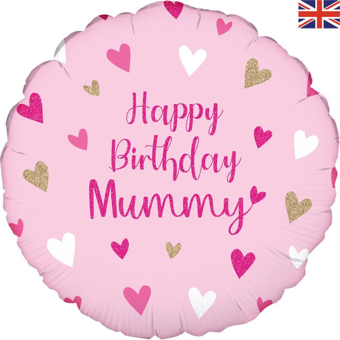 Love Partying Foil Balloon Happy Birthday Mummy 18" Foil Balloon