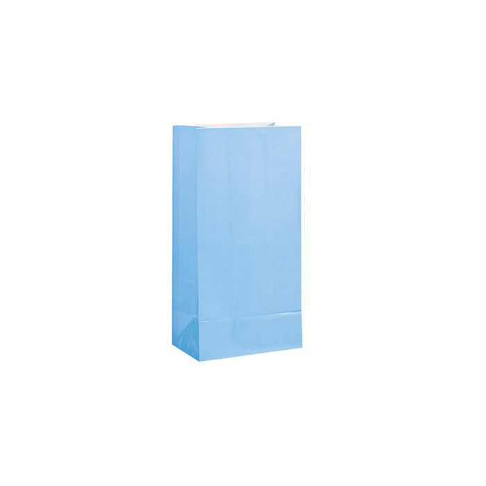 Paper Party Bags Baby Blue (12pk)