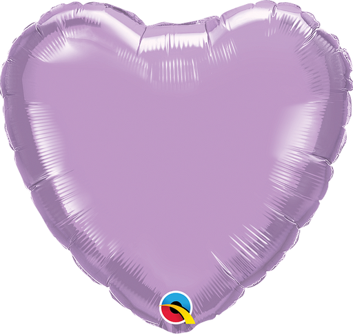 18 Inch Heart Pearl Lavender Plain Foil (Flat)