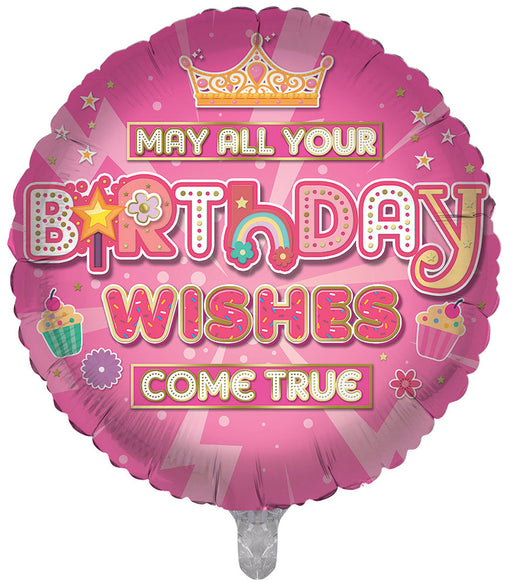 Make Your Birthday Wishes Come True 18 Inch Foil Balloon