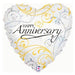 18'' Foil Filigree Anniversary