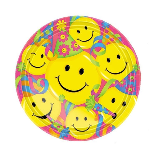 Smiley Dessert Plates 17.8cm 8pk