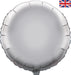 18'' Packaged Round Silver Foil Balloon