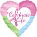 18'' Foil Celebrate Life Pink Heart Balloon