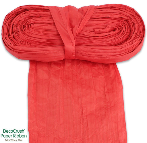 Love Partying Tissue Paper Red Paper Crush Ribbon Extra Wide 20mtrs