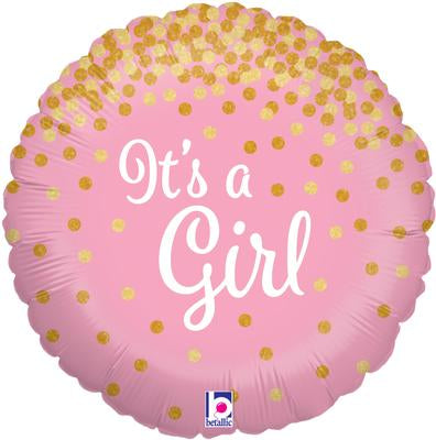18 Inch Glittering 'It'S A Girl' Holographic